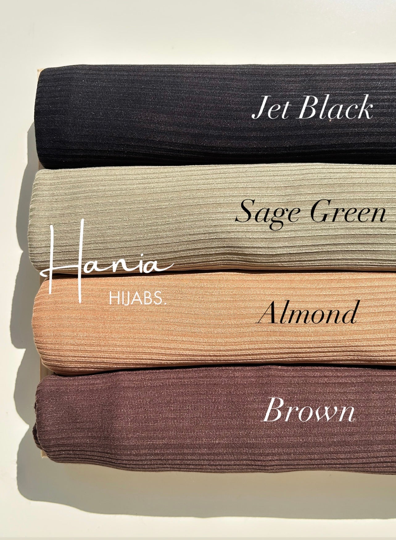 Turkish Ribbed Jersey Hijabs - A