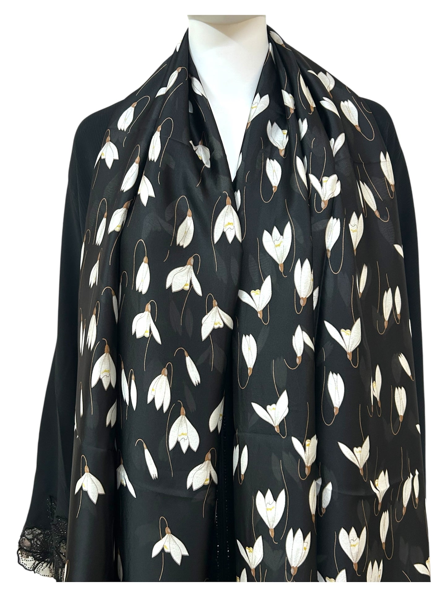 Turkish Printed Silk Satin Hijab