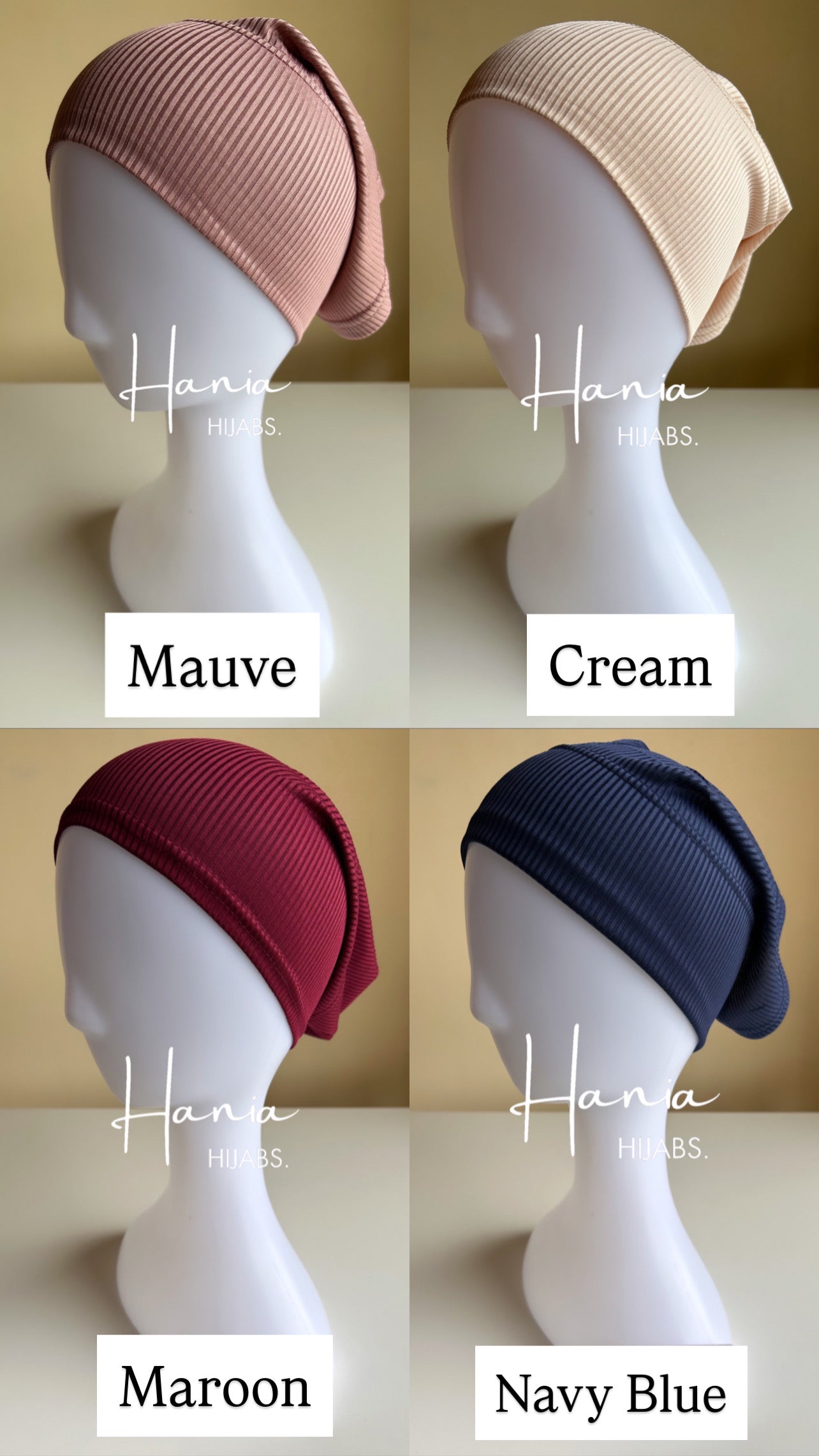 Turkish Ribbed Jersey Undercaps