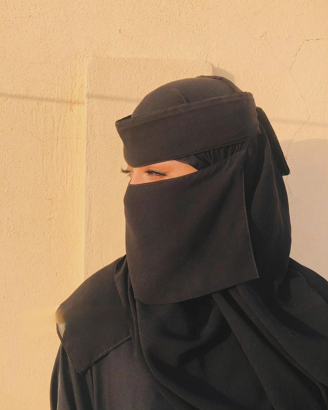 Short Saudi Niqab - 9 x 12 inch