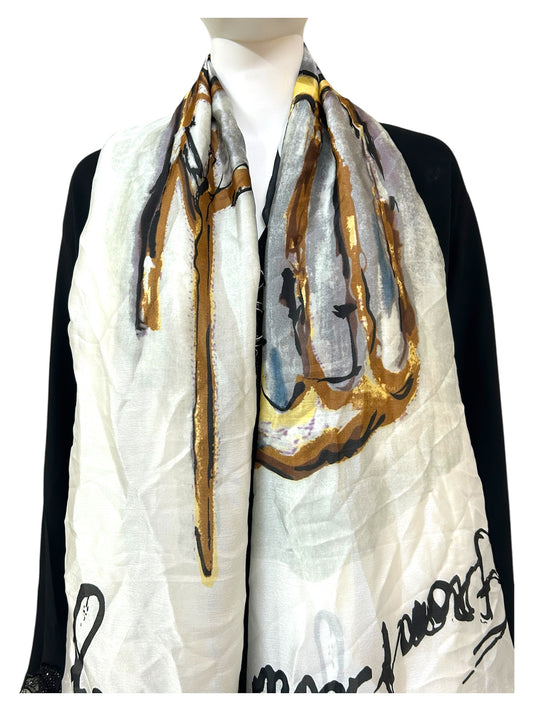 Turkish Printed Silk Satin Hijab
