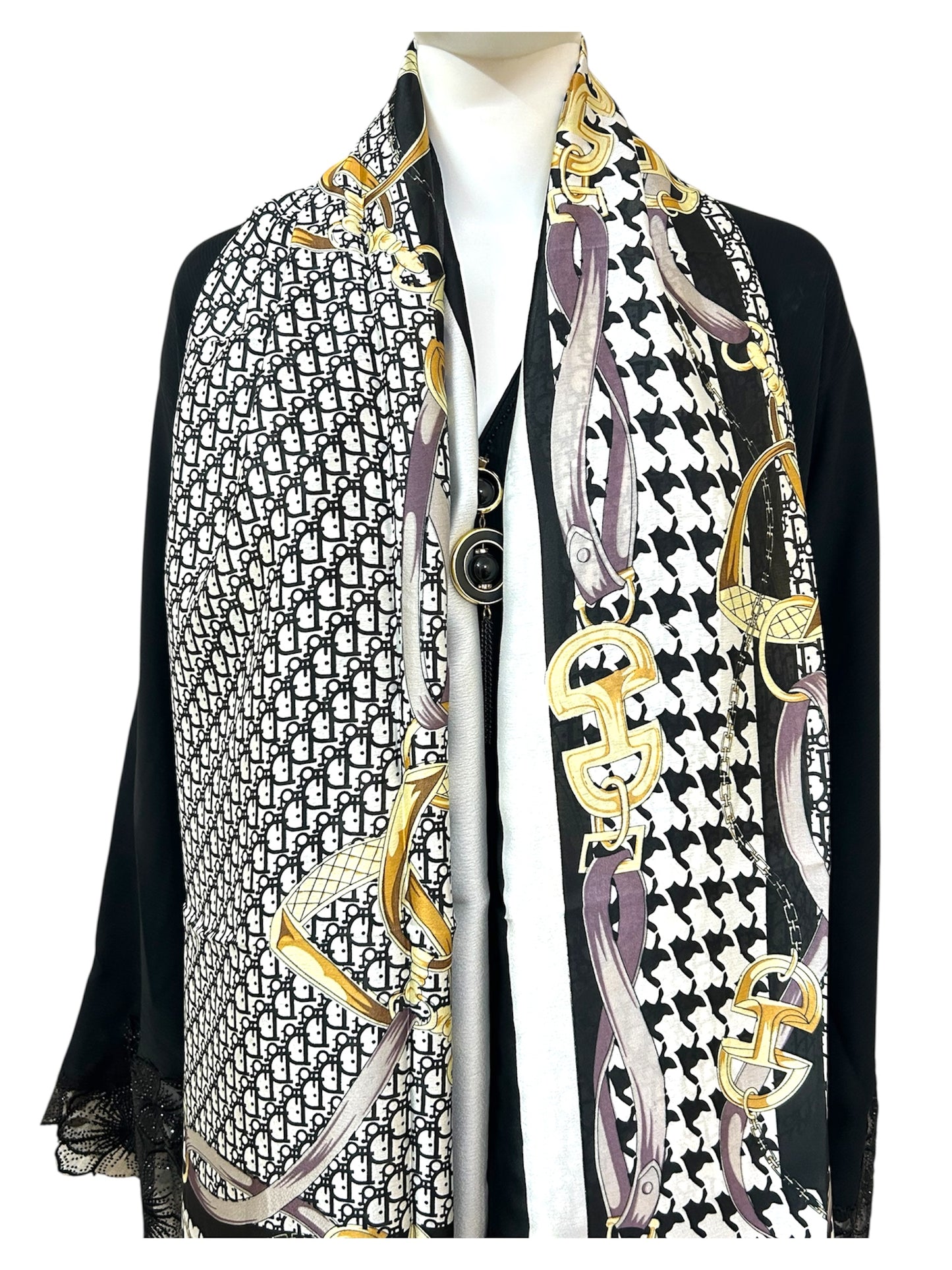 Turkish Printed Silk Satin Hijab