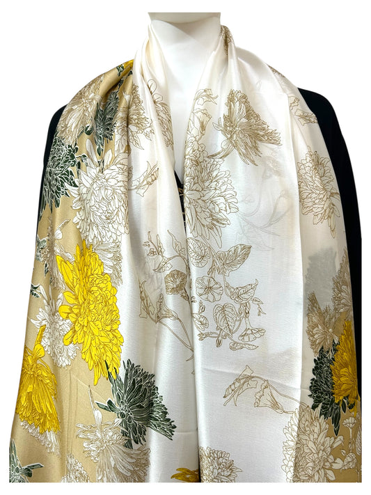 Turkish Printed Silk Satin Hijab