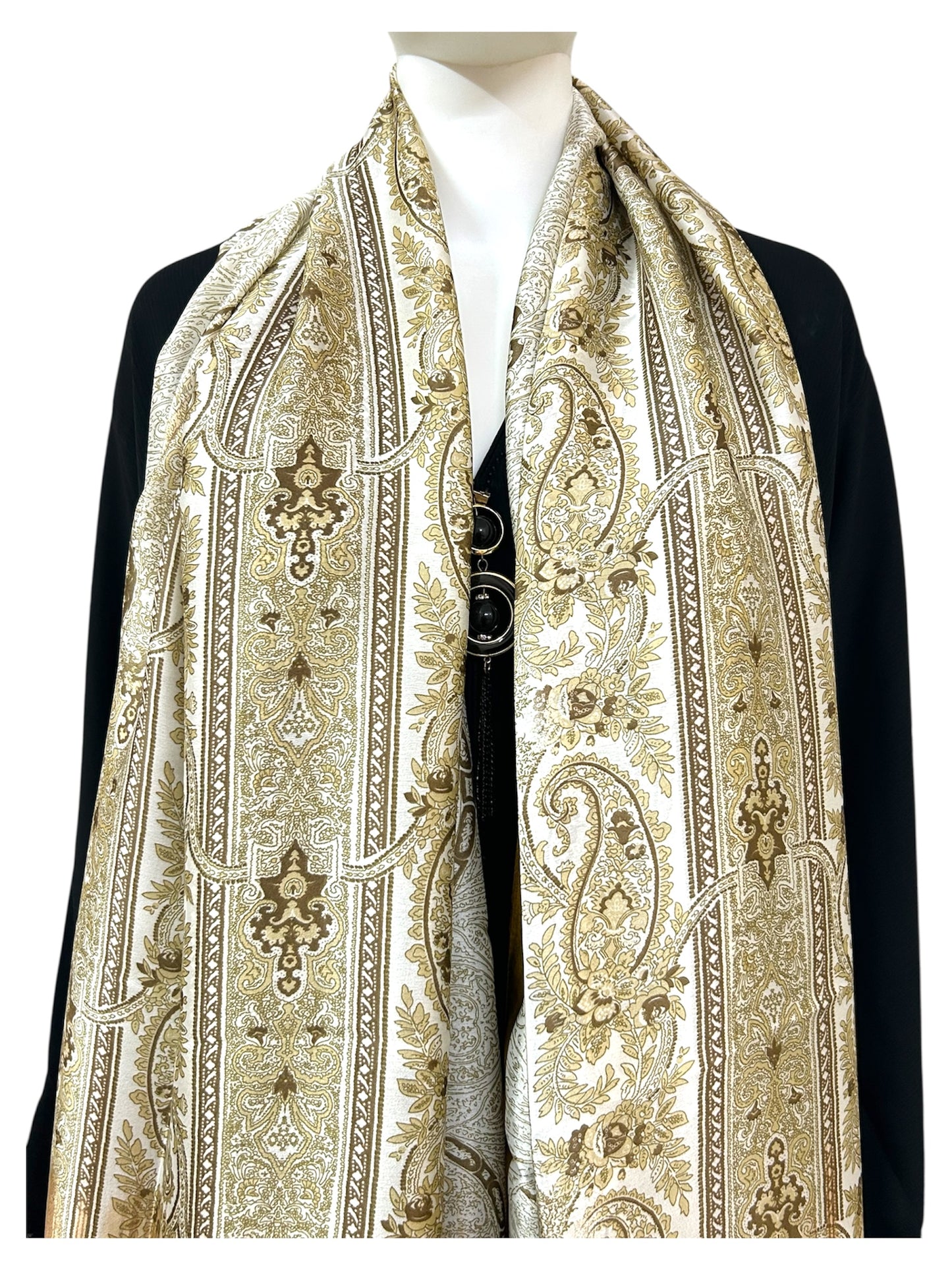 Turkish Printed Silk Satin Hijab
