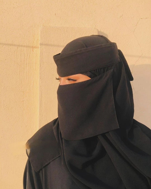 Short Saudi Niqab - 9 x 12 inch