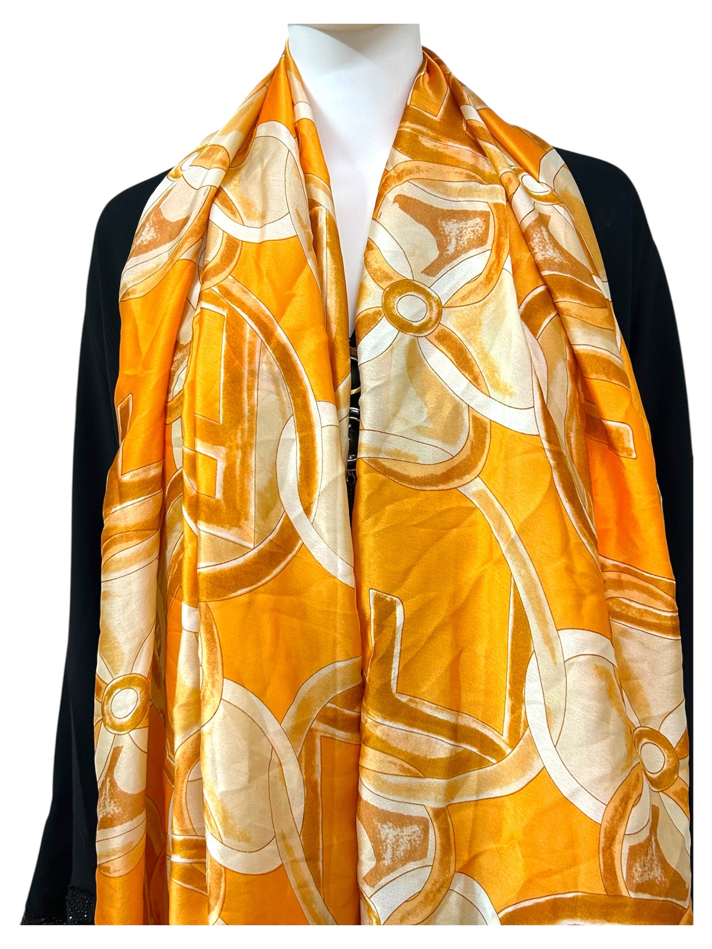 Turkish Printed Silk Satin Hijab
