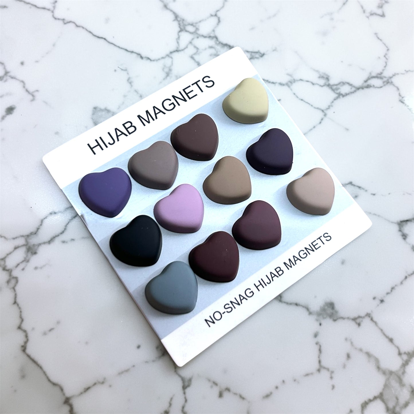 Premium No Snag Hijab Magnets - Heart