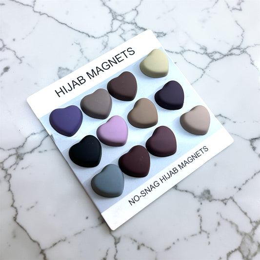 Premium No Snag Hijab Magnets - Heart