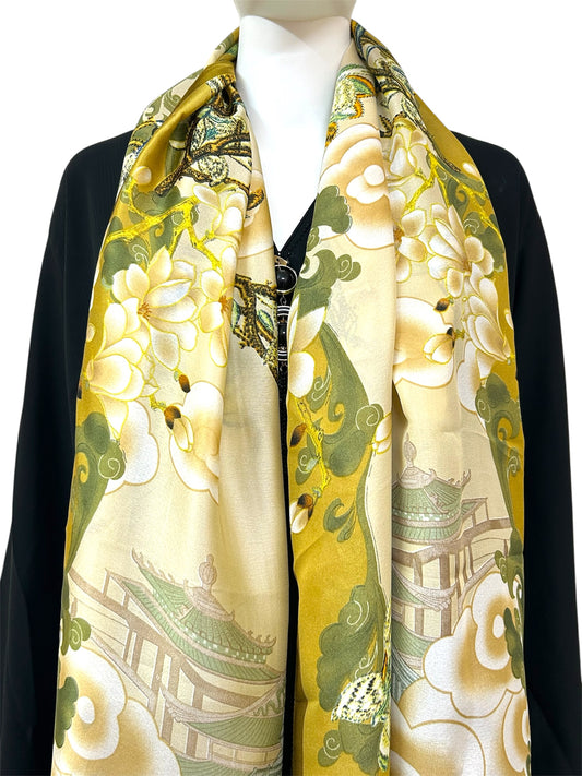 Turkish Printed Silk Satin Hijab