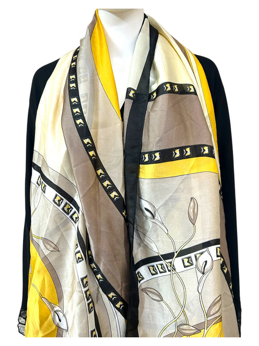 Turkish Printed Silk Satin Hijab