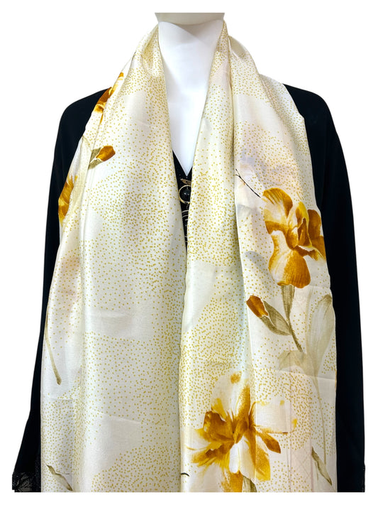 Turkish Printed Silk Satin Hijab
