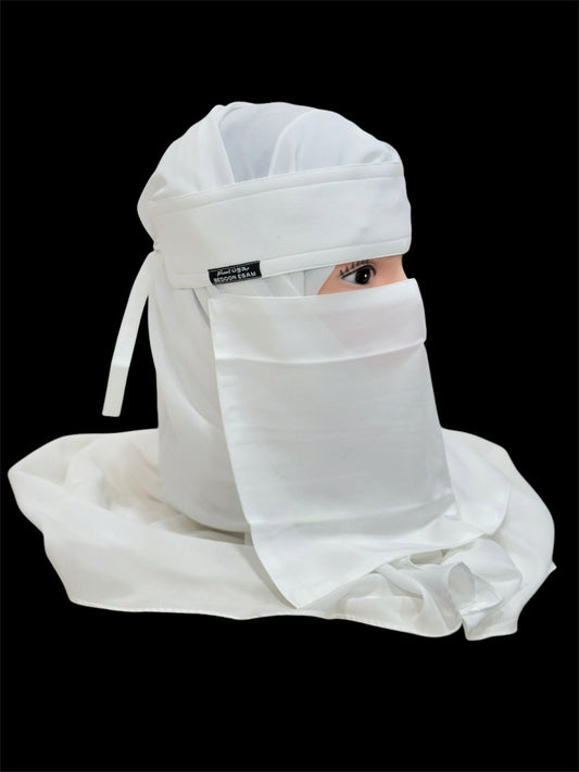 Premium White Saudi Niqab